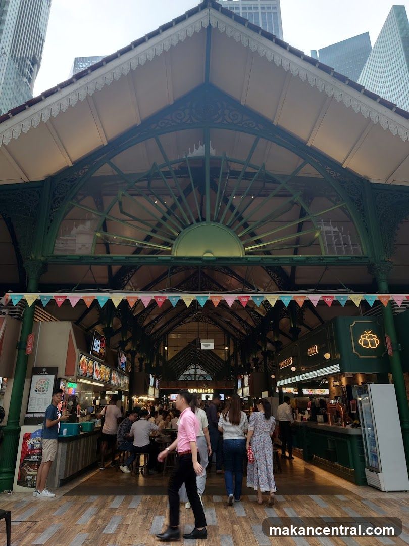 Market Entrance with Food Stalls