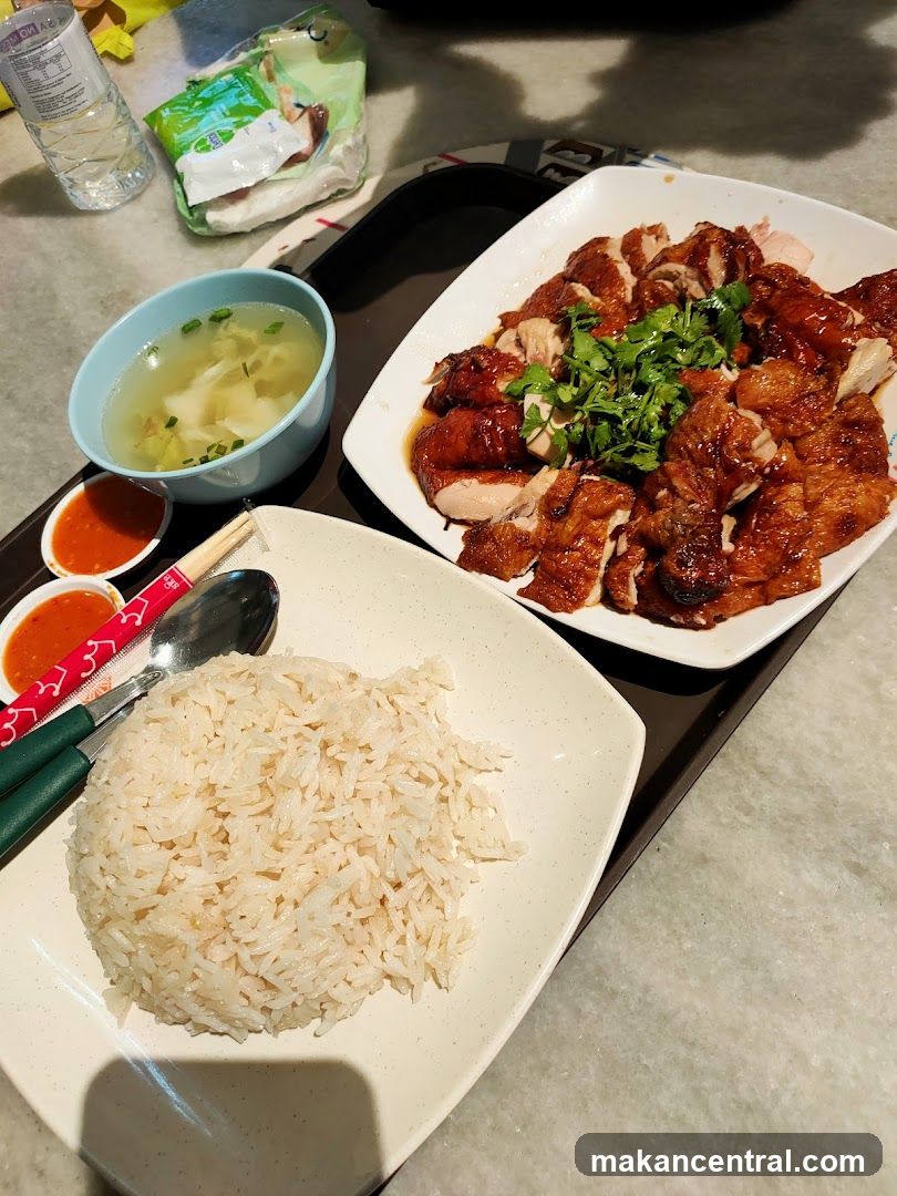 Food served on a tray