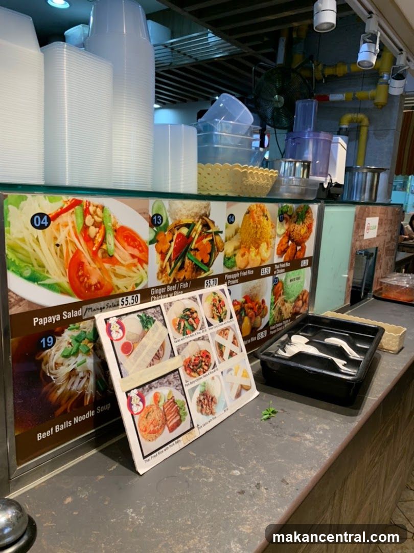 Food stall interior