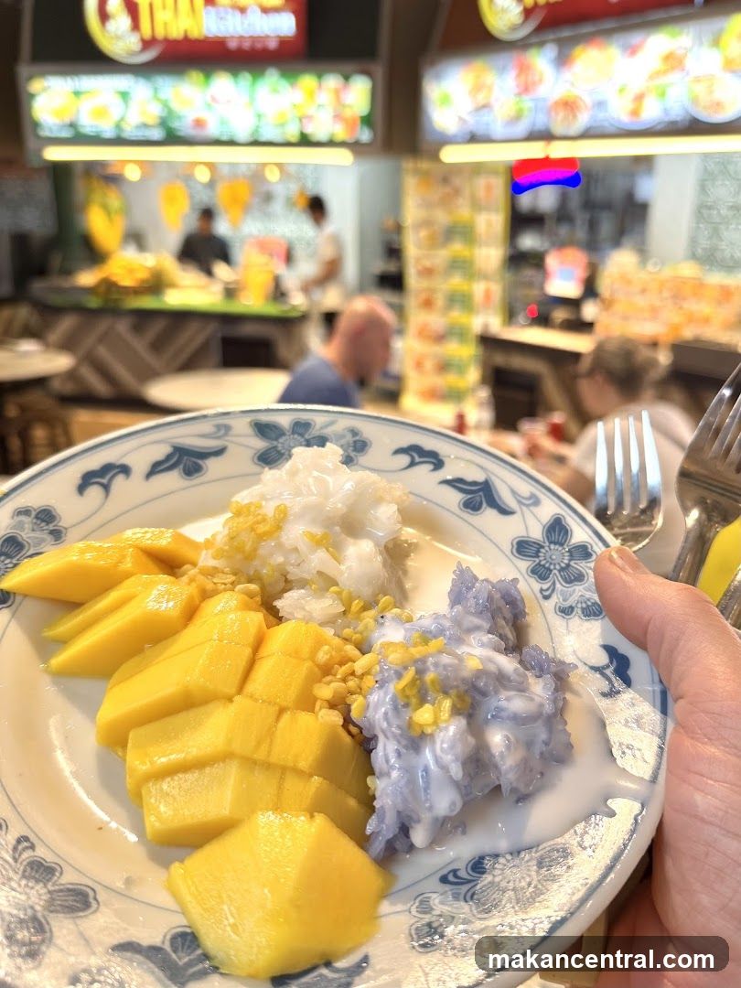 Mango Sticky Rice Dish in Food Court