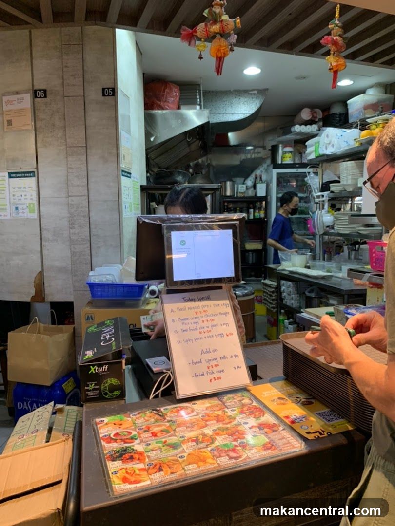 Food stall interior