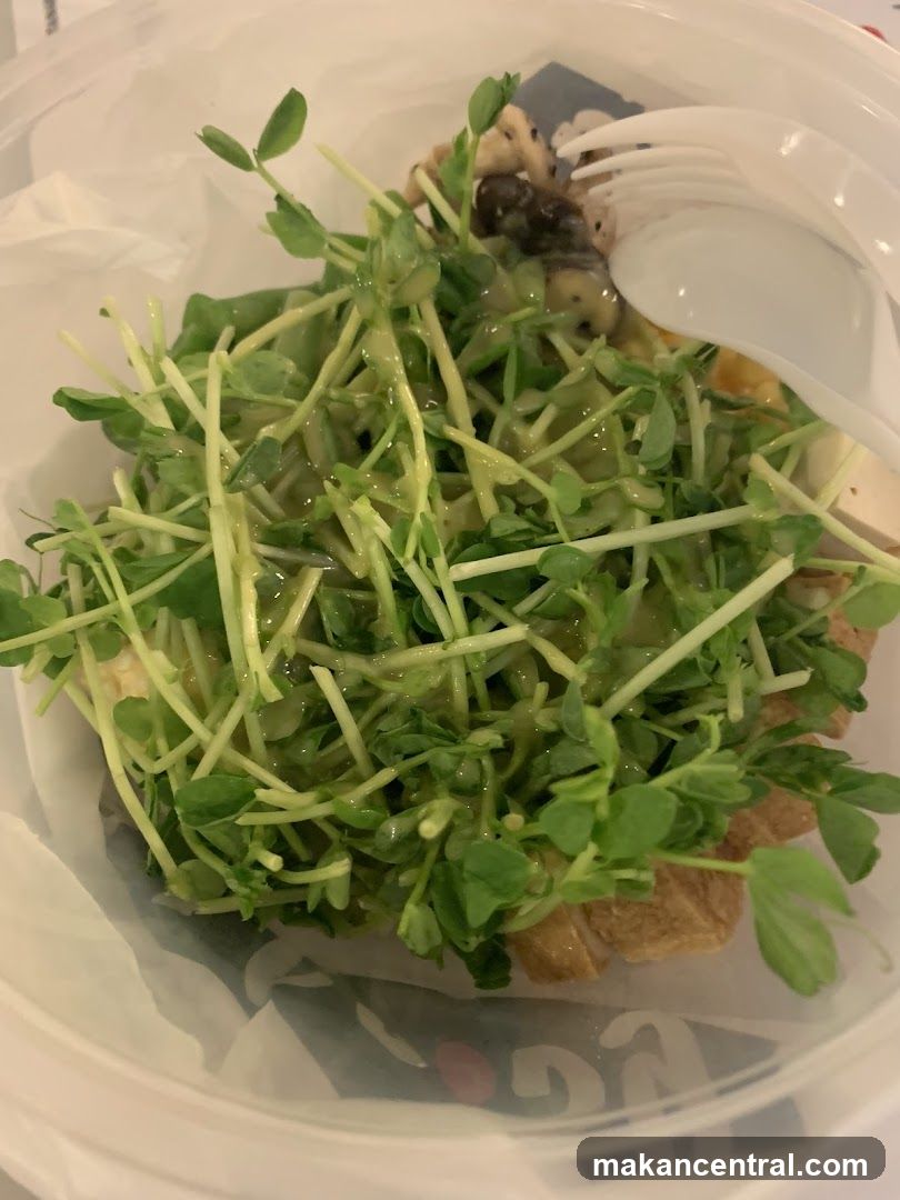Salad in container