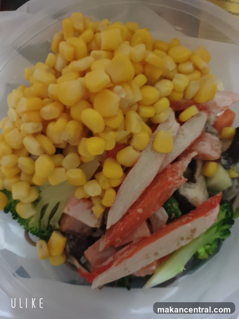 Salad in container