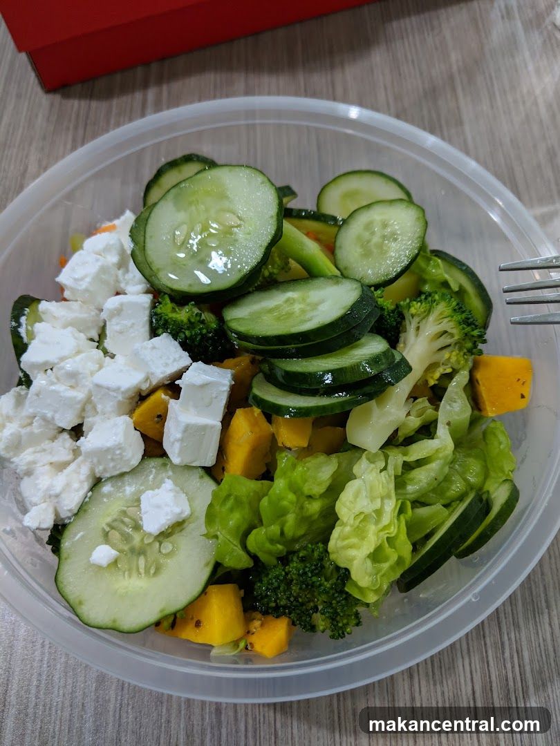 Salad in a container