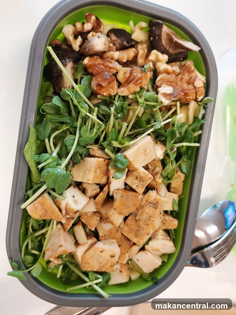 Salad in container