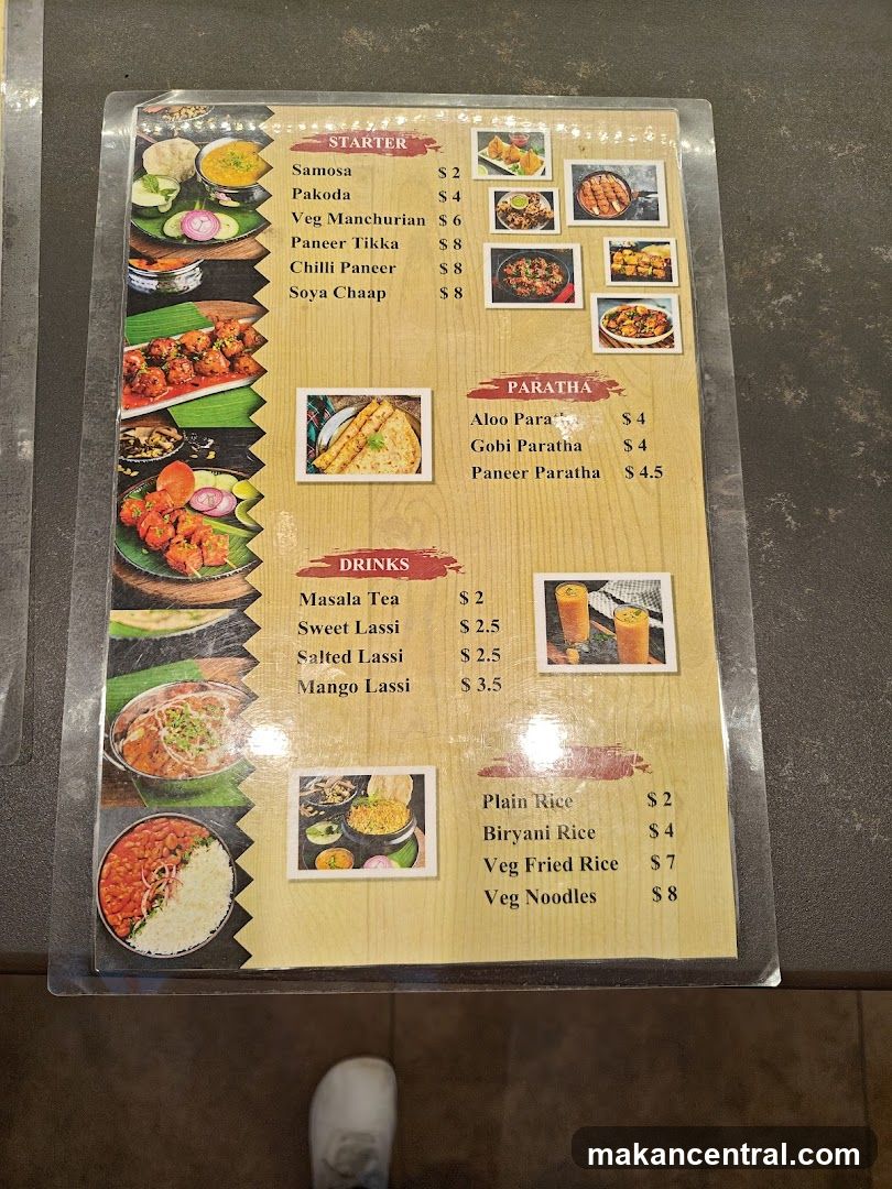 Indian Cuisine Menu