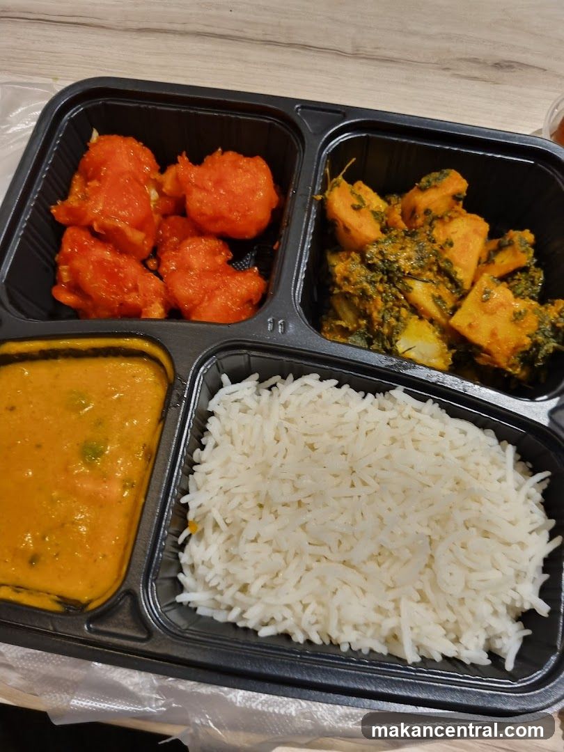 Food in a meal tray