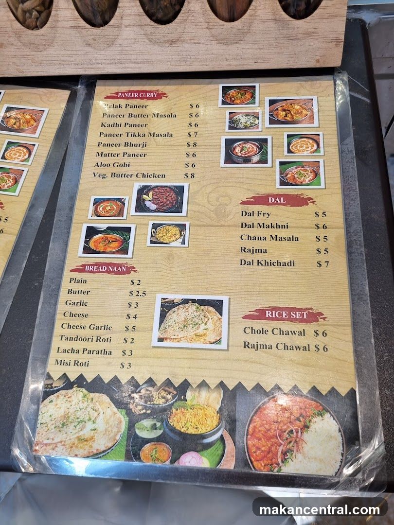 Indian Cuisine Menu