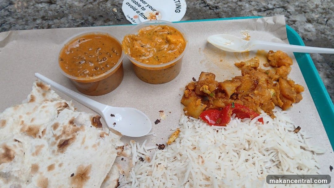 Food tray with Indian meal