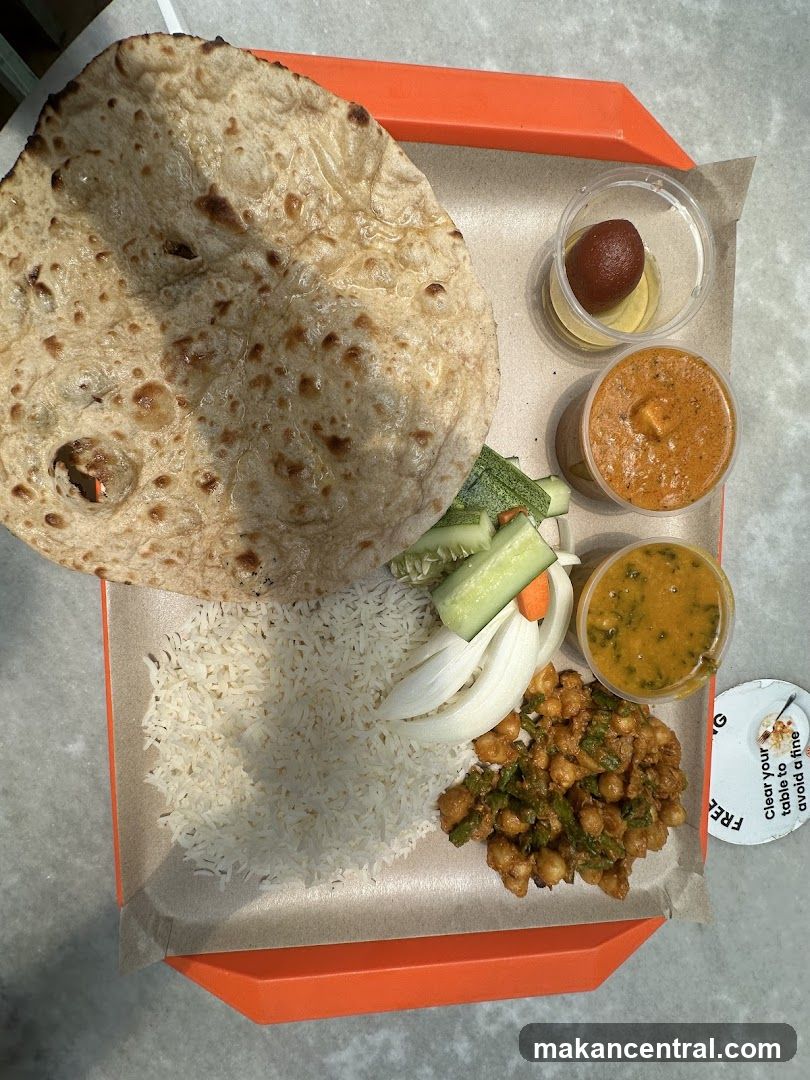Food Tray with Indian Cuisine