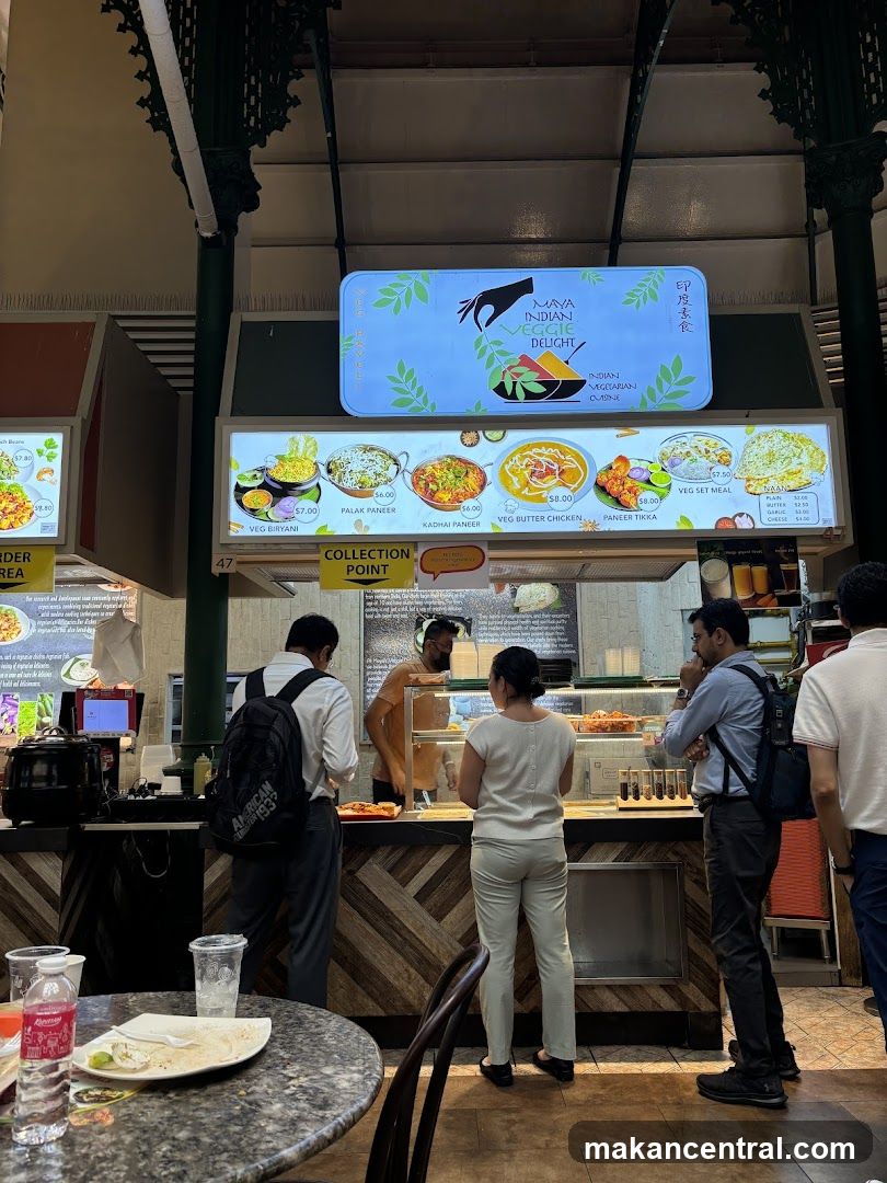 Indian Vegetarian Food Stall Interior