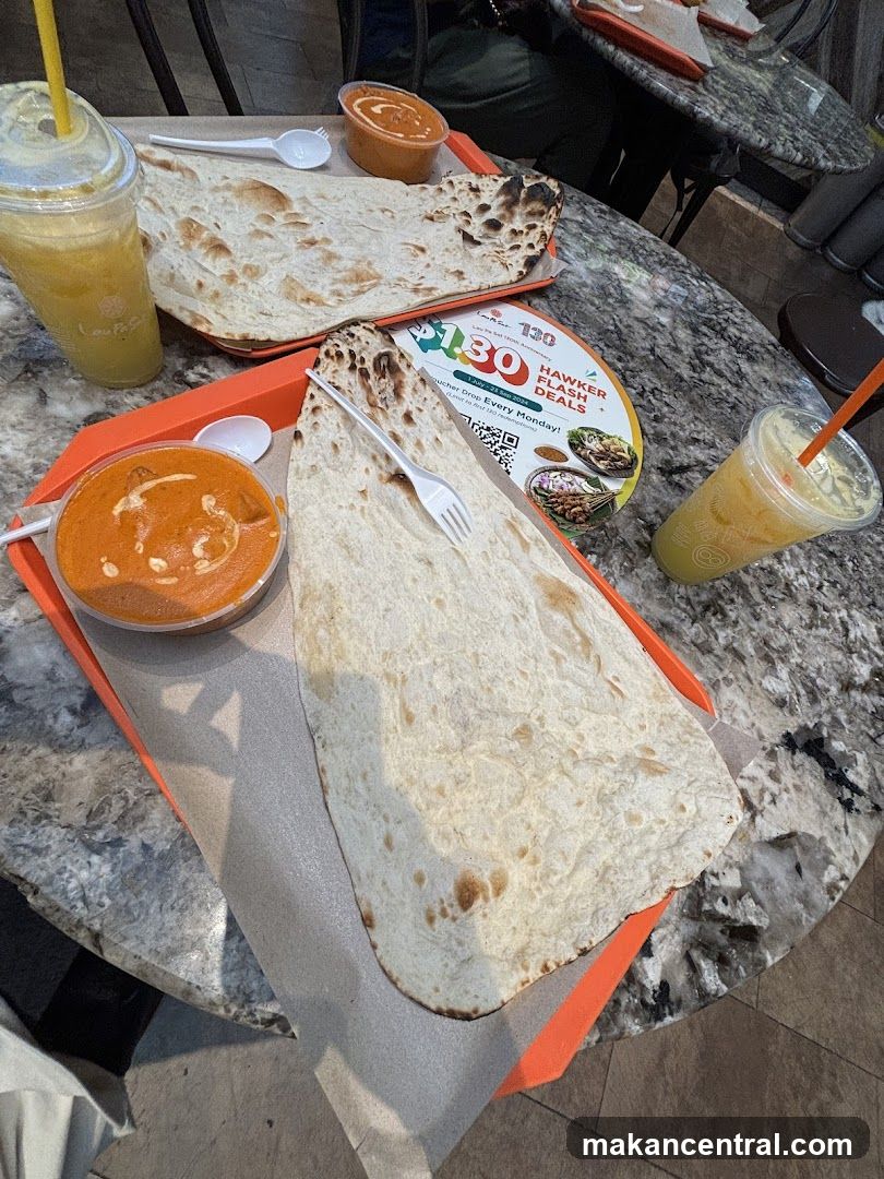 Food and drink at a restaurant