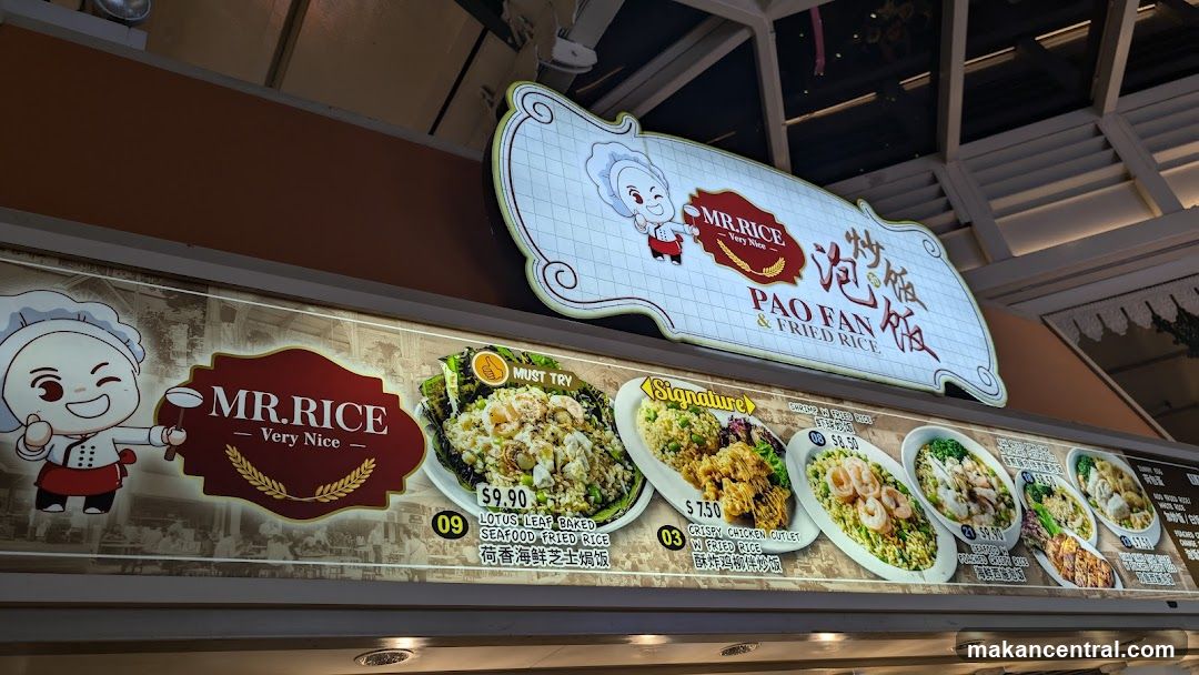 MR.RICE Pao Fan & Fried Rice Menu Board