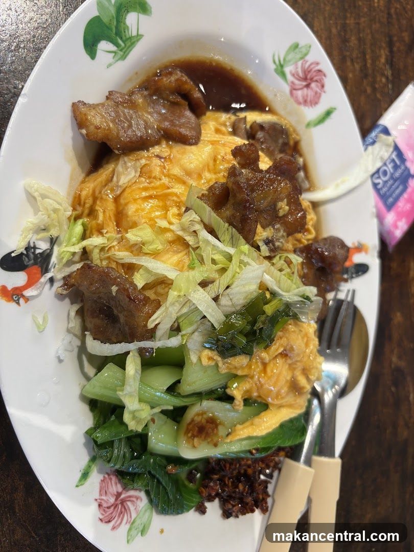 Food Plate on Wooden Table