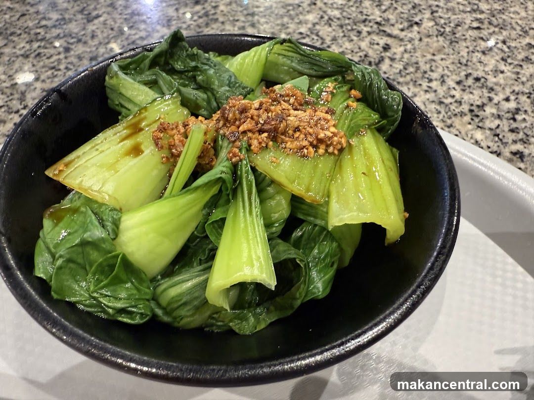 Bowl of Stir-Fried Greens with Garlic Crumbs