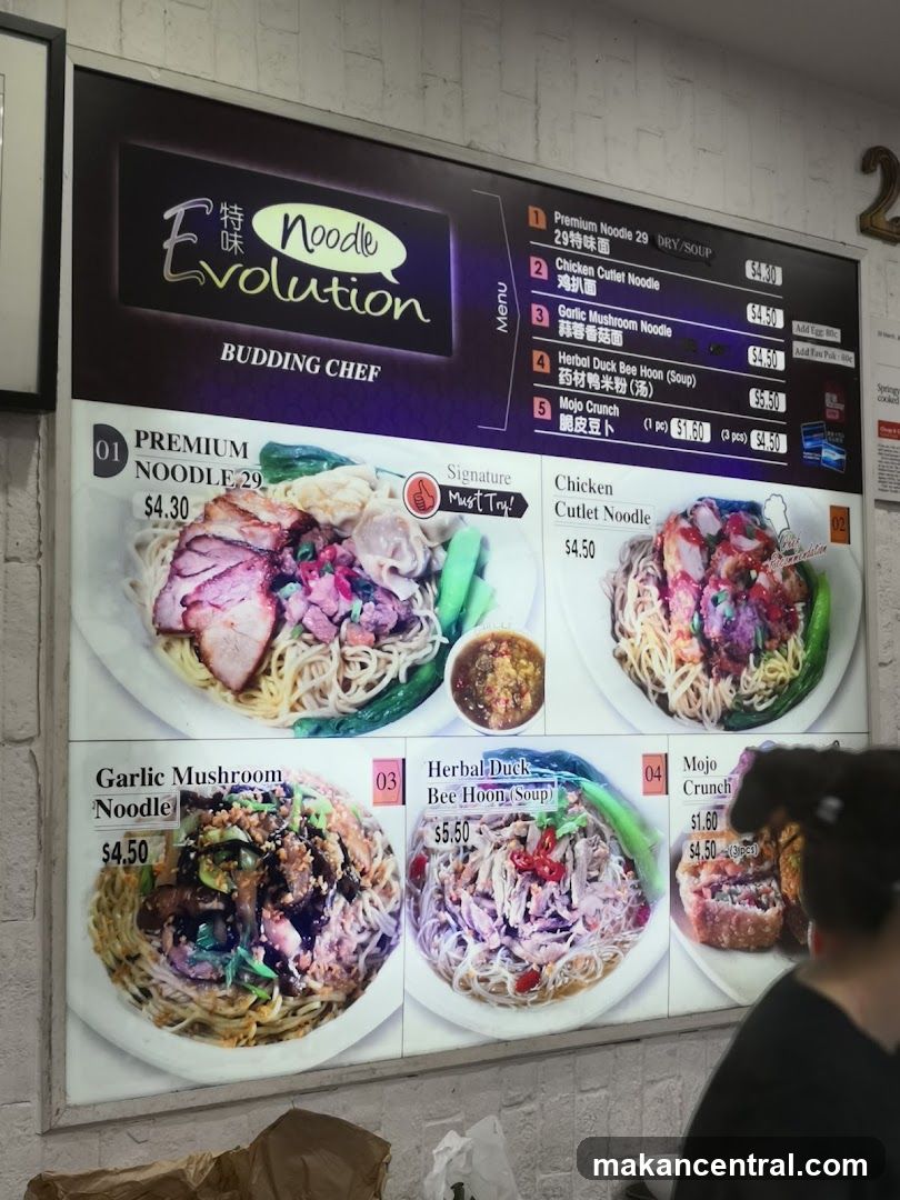 Noodle Evolution Menu Board