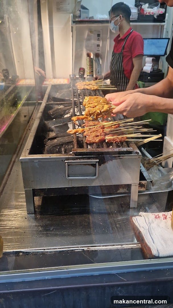 Grilled skewers at food stall