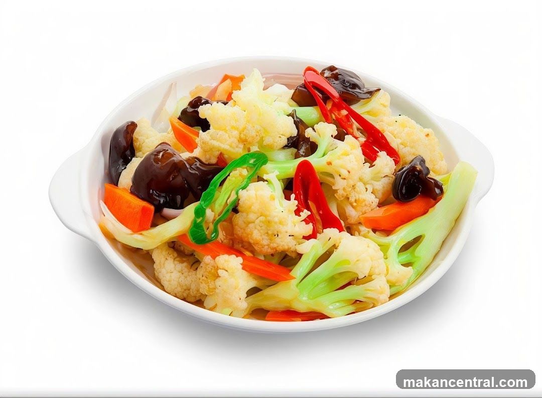 Stir-fried vegetables dish