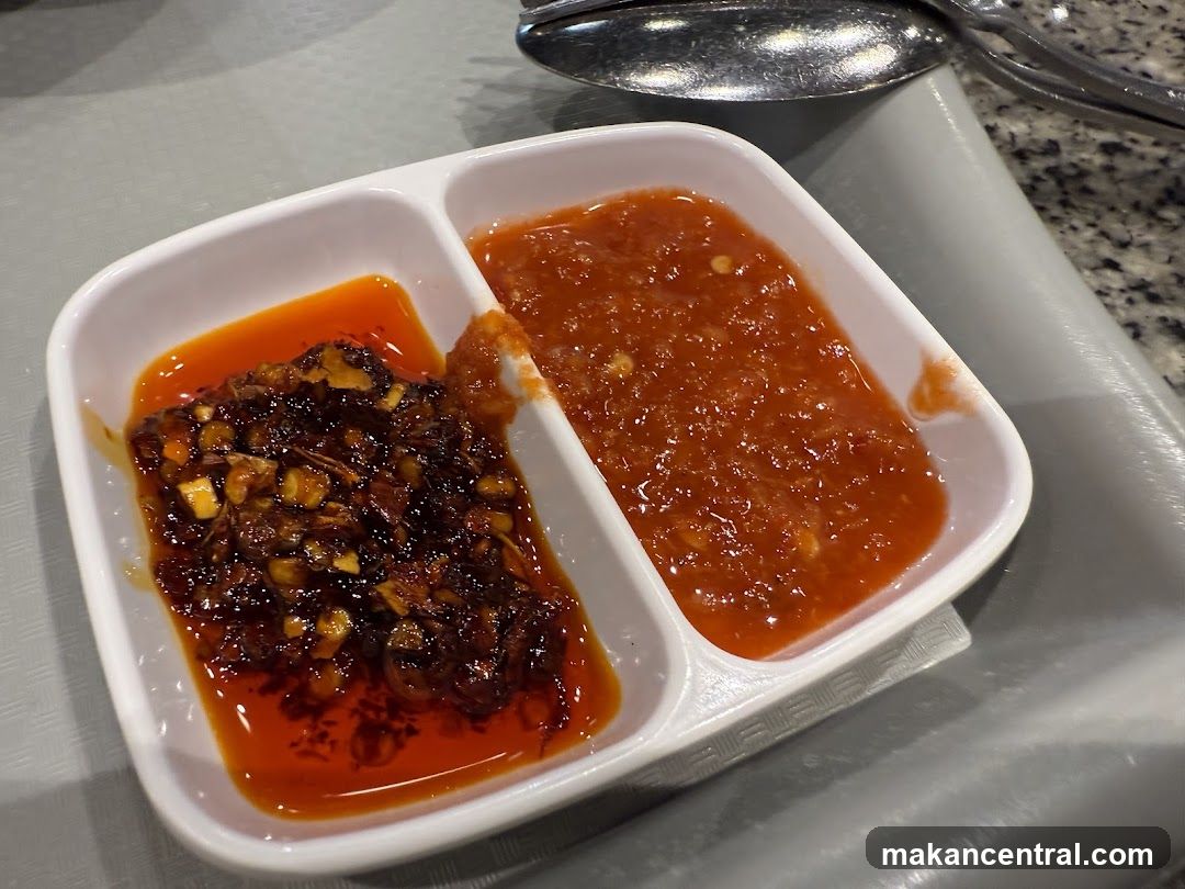 Sauces on a tray