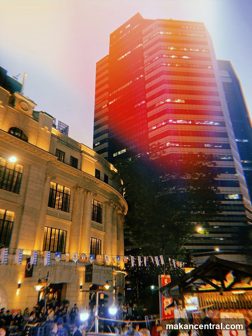 Urban Street Scene at Night