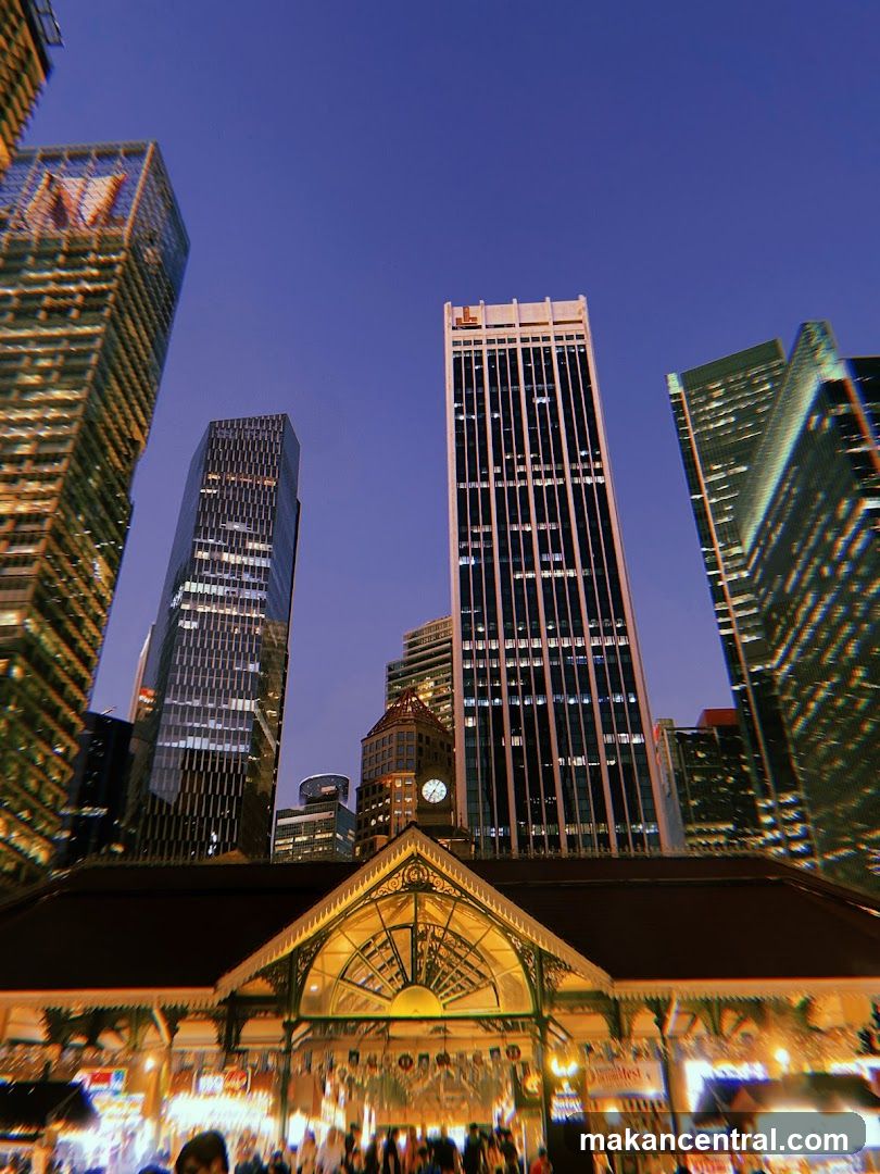 Urban Night Market Scene