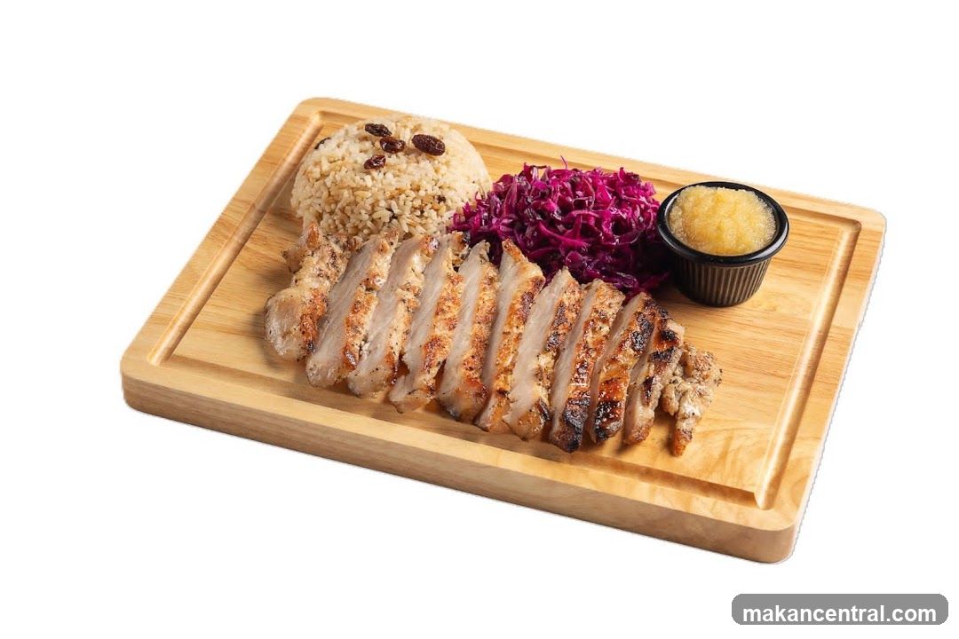 Grilled Meat Plate on Wooden Board