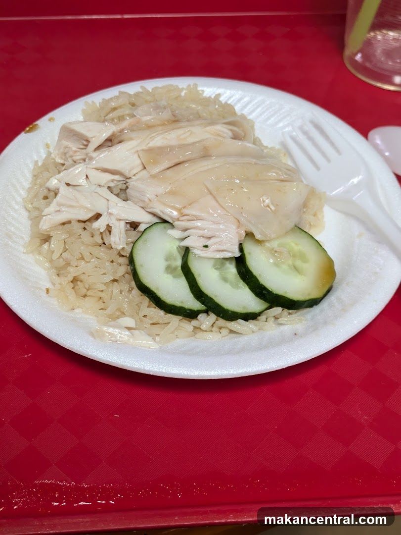 Chicken Rice with Cucumber Slices