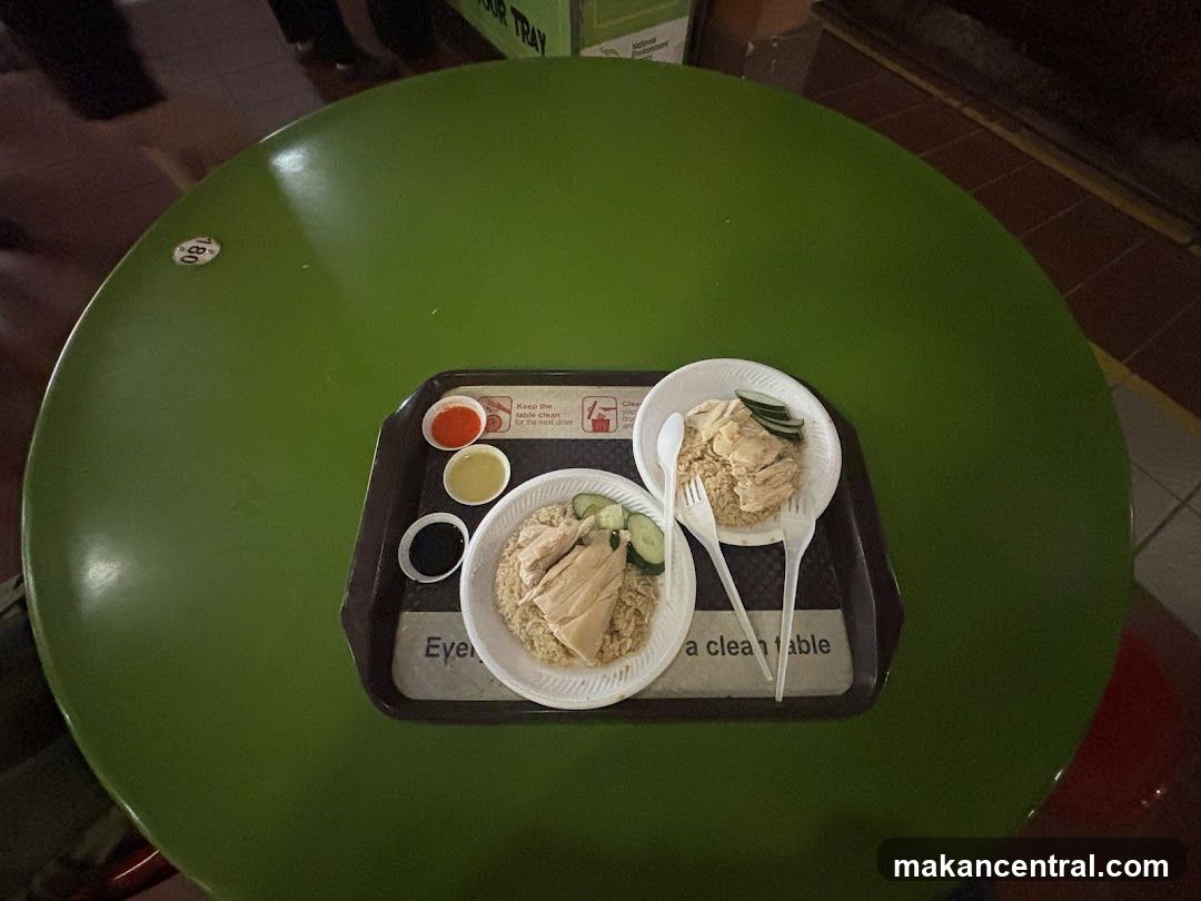Food served at a hawker stall