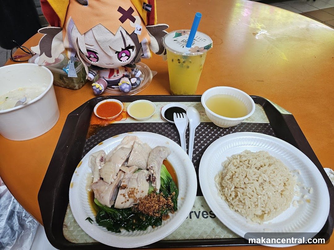 Food and drink at a hawker stall