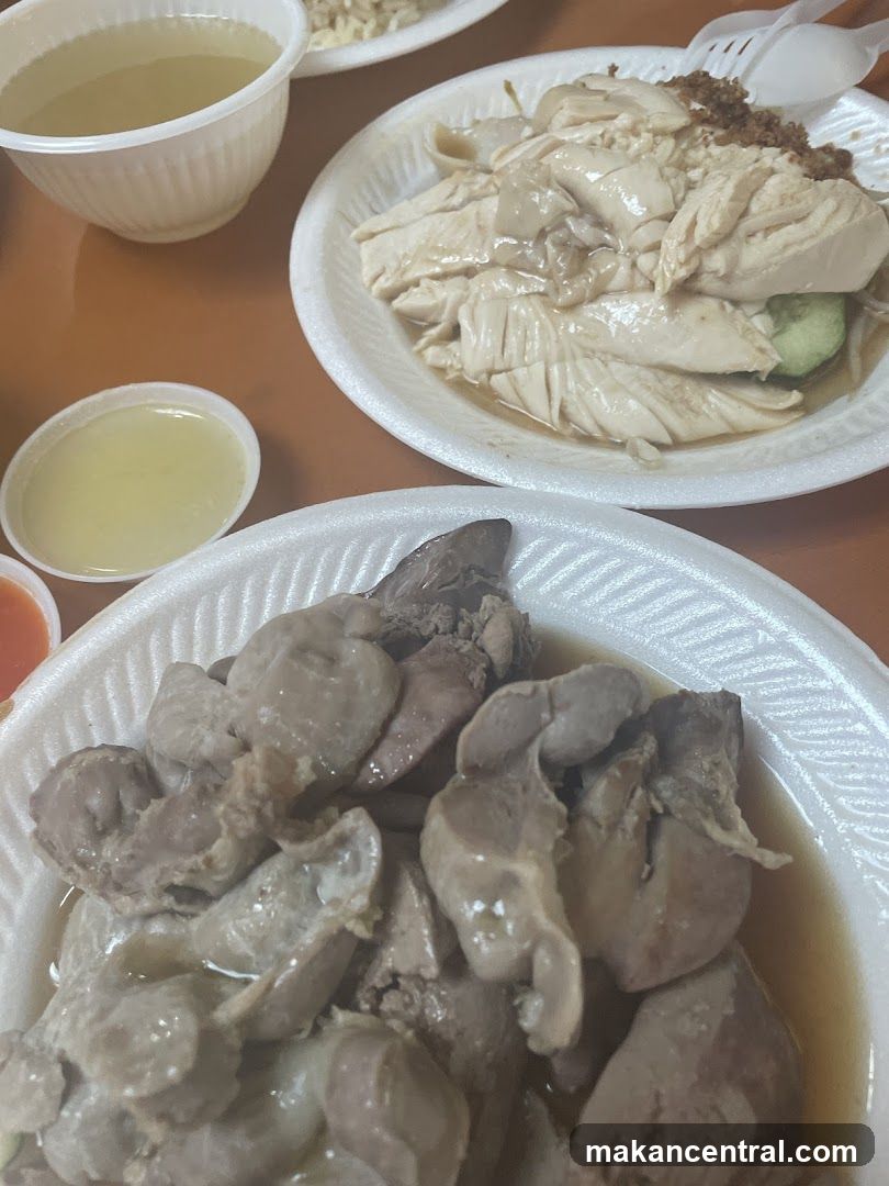Food served at a hawker stall