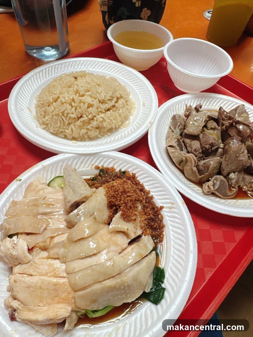 Food served on a tray
