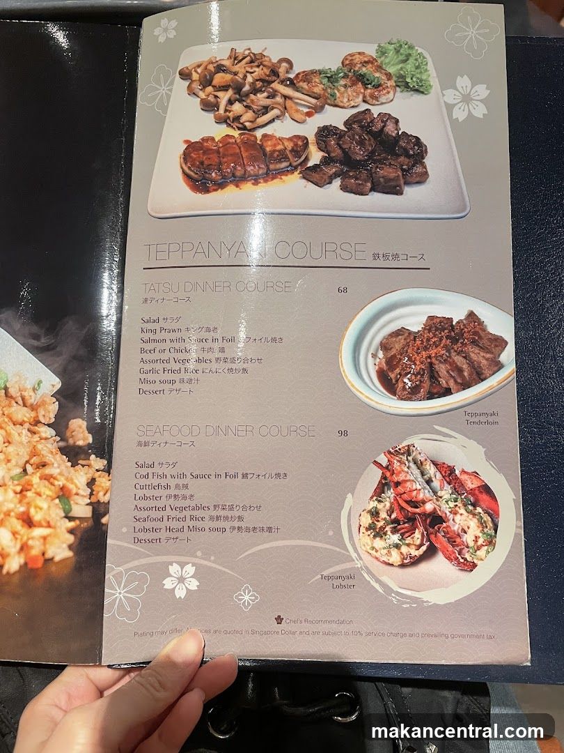 Teppanyaki Course Menu