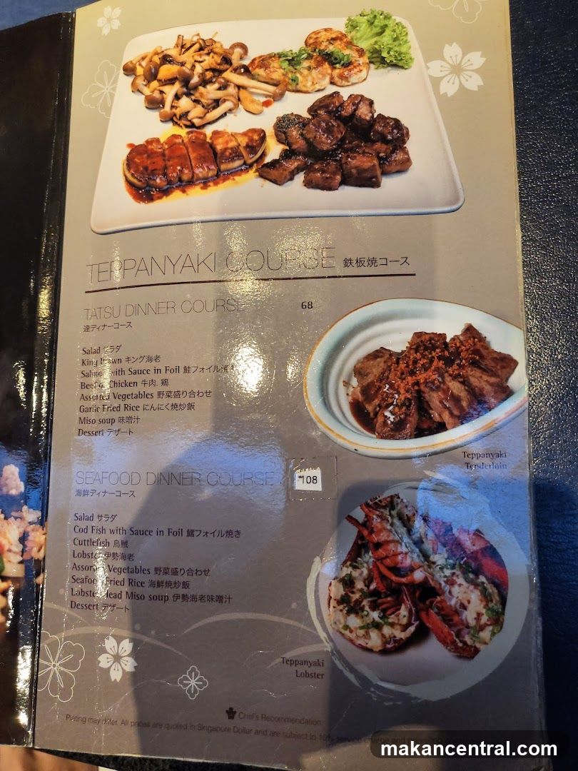 Teppanyaki Course Menu