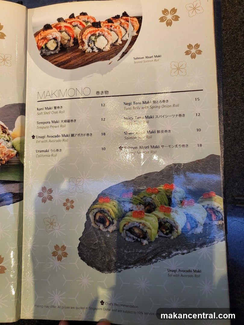 Sushi Menu Section