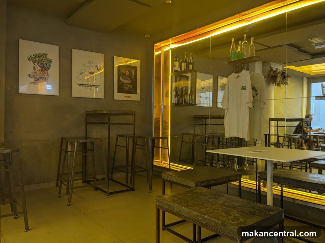 Interior of a modern café or bar