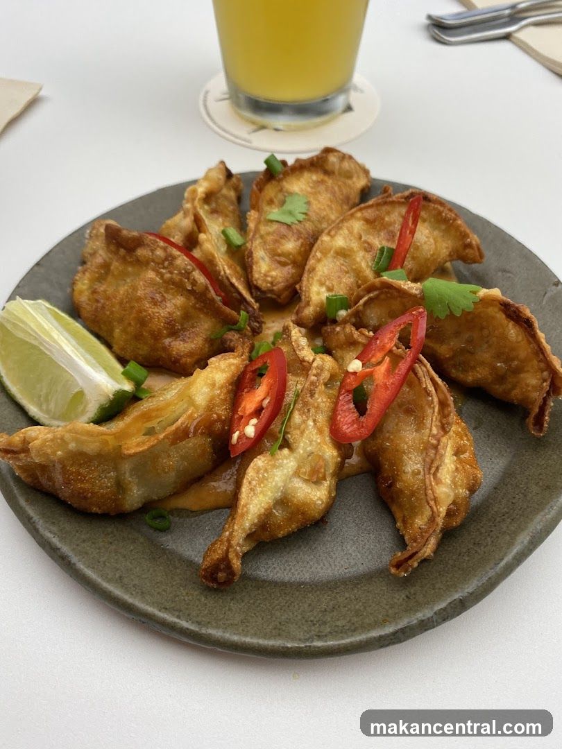 Food Plate with Dumplings