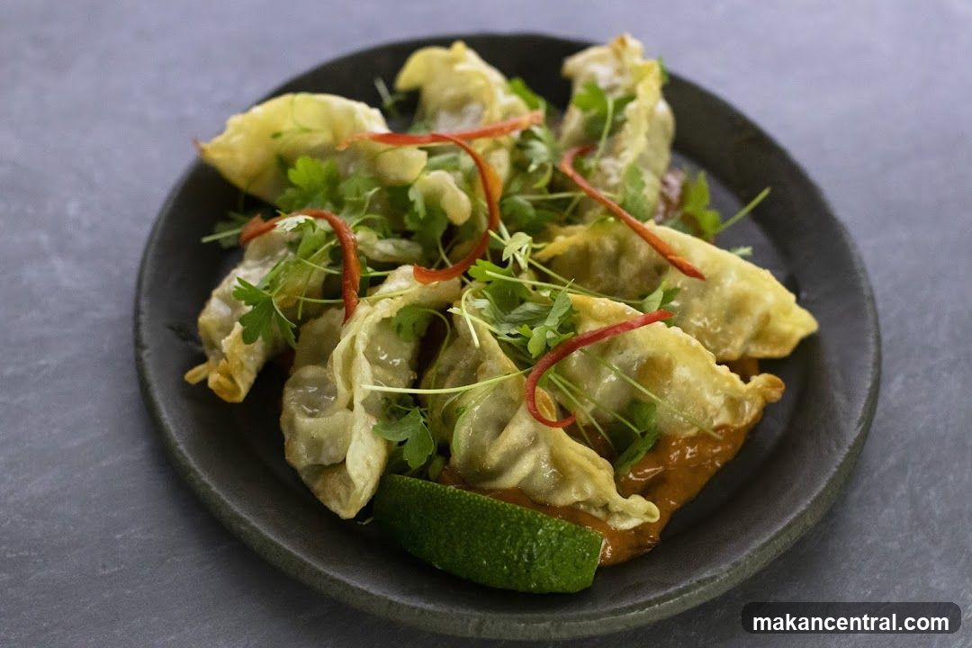 Gyoza Dumplings with Garnish