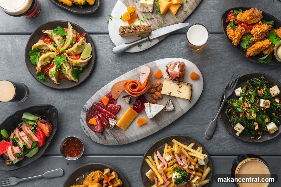 Food Spread on Table
