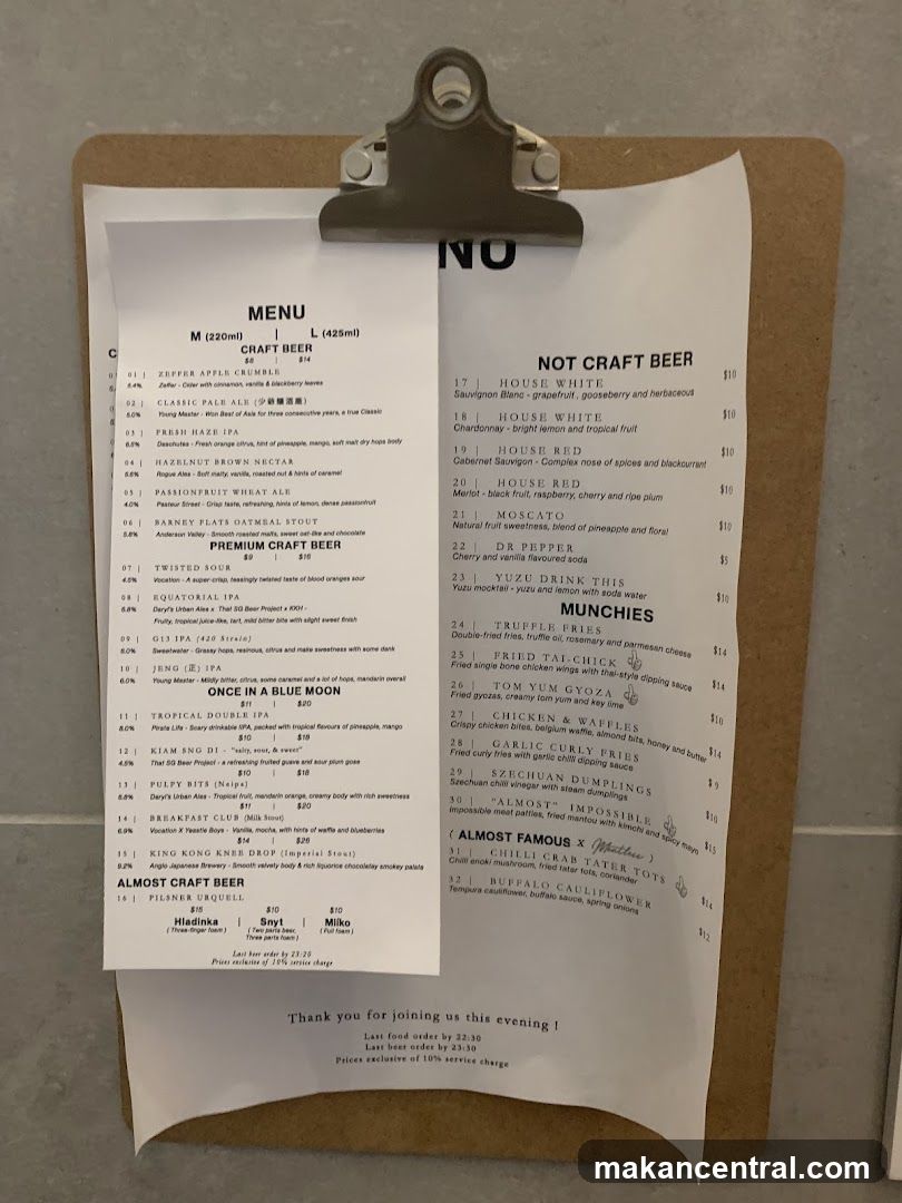 Restaurant Menu
