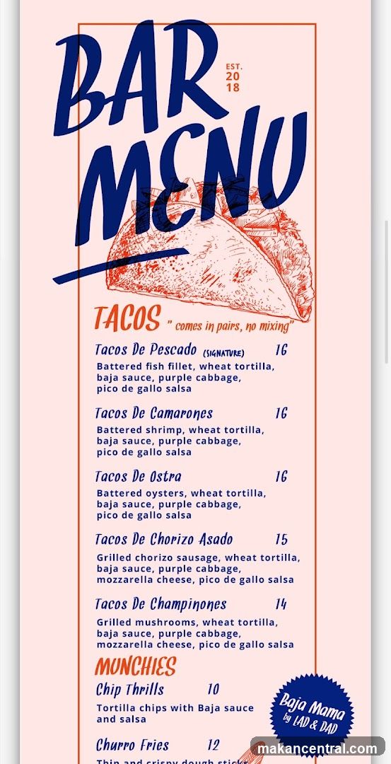 Bar Menu