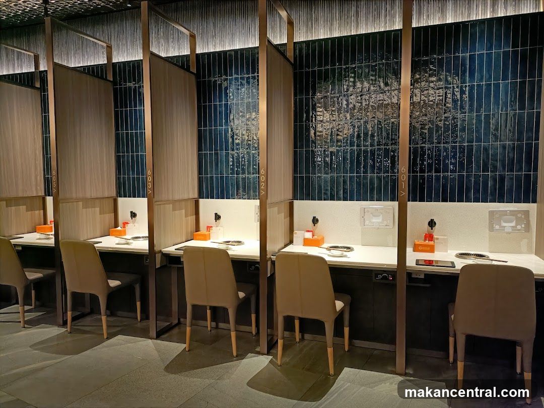 Restaurant Interior with Private Dining Stations