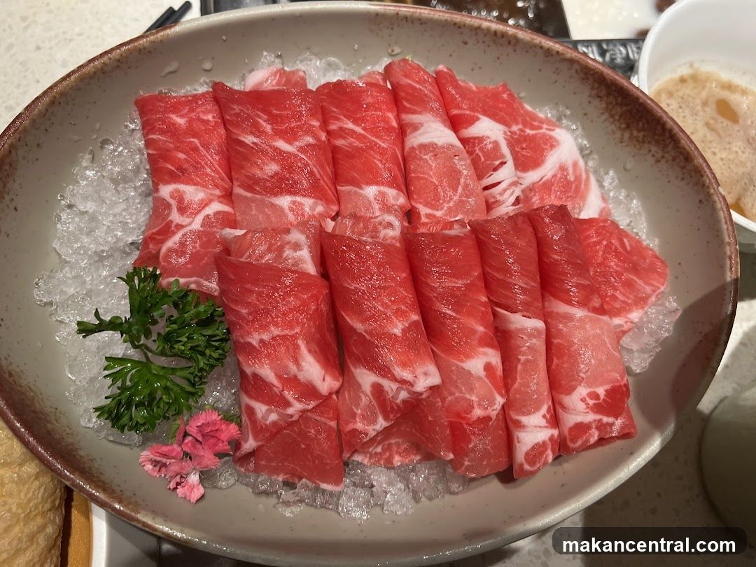 Raw Meat Slices on Ice