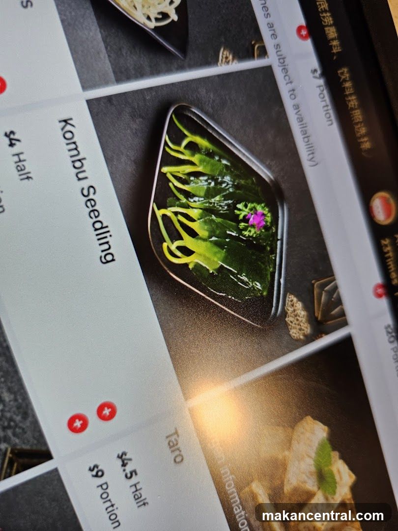 Restaurant Menu Section