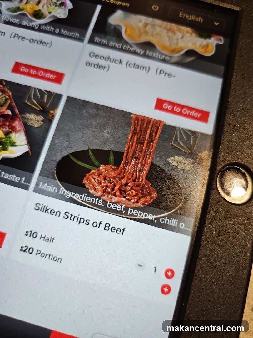 Silken Strips of Beef Menu Item