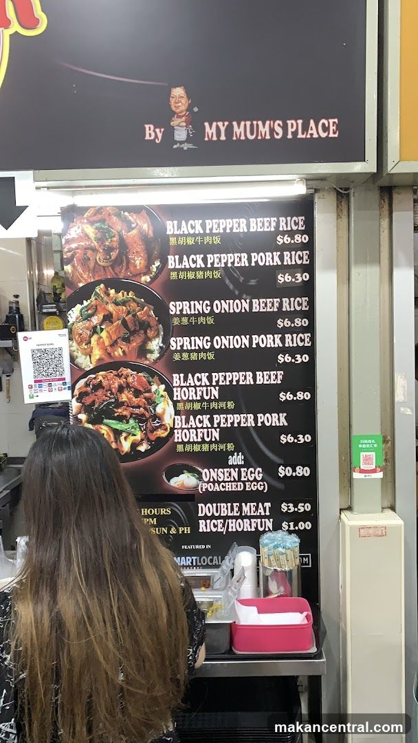By My Mum's Place Menu Board
