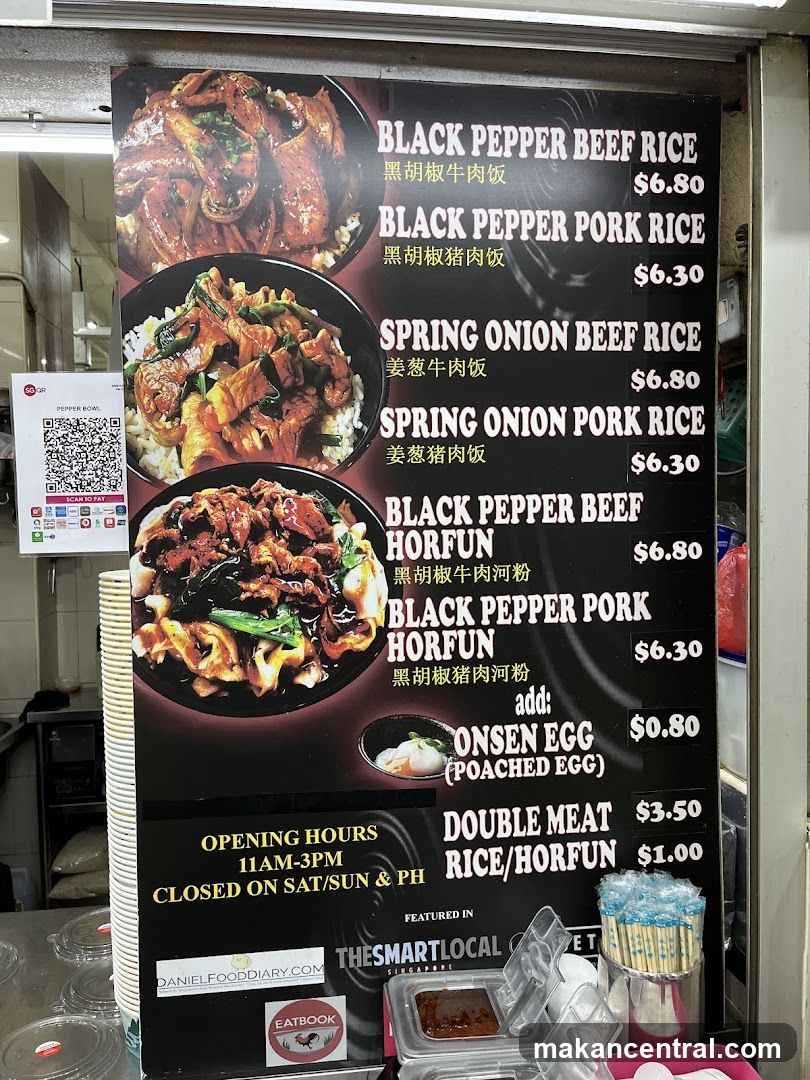 Black Pepper and Spring Onion Rice & Horfun Menu