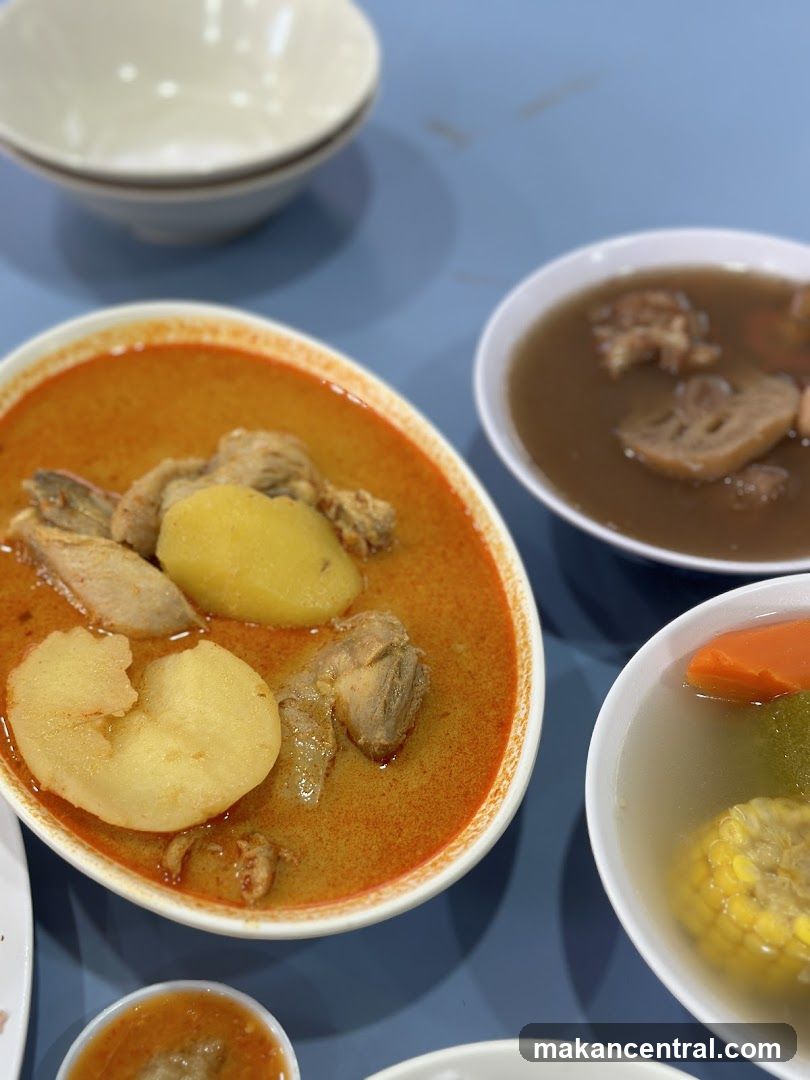 Table with Bowls of Soup