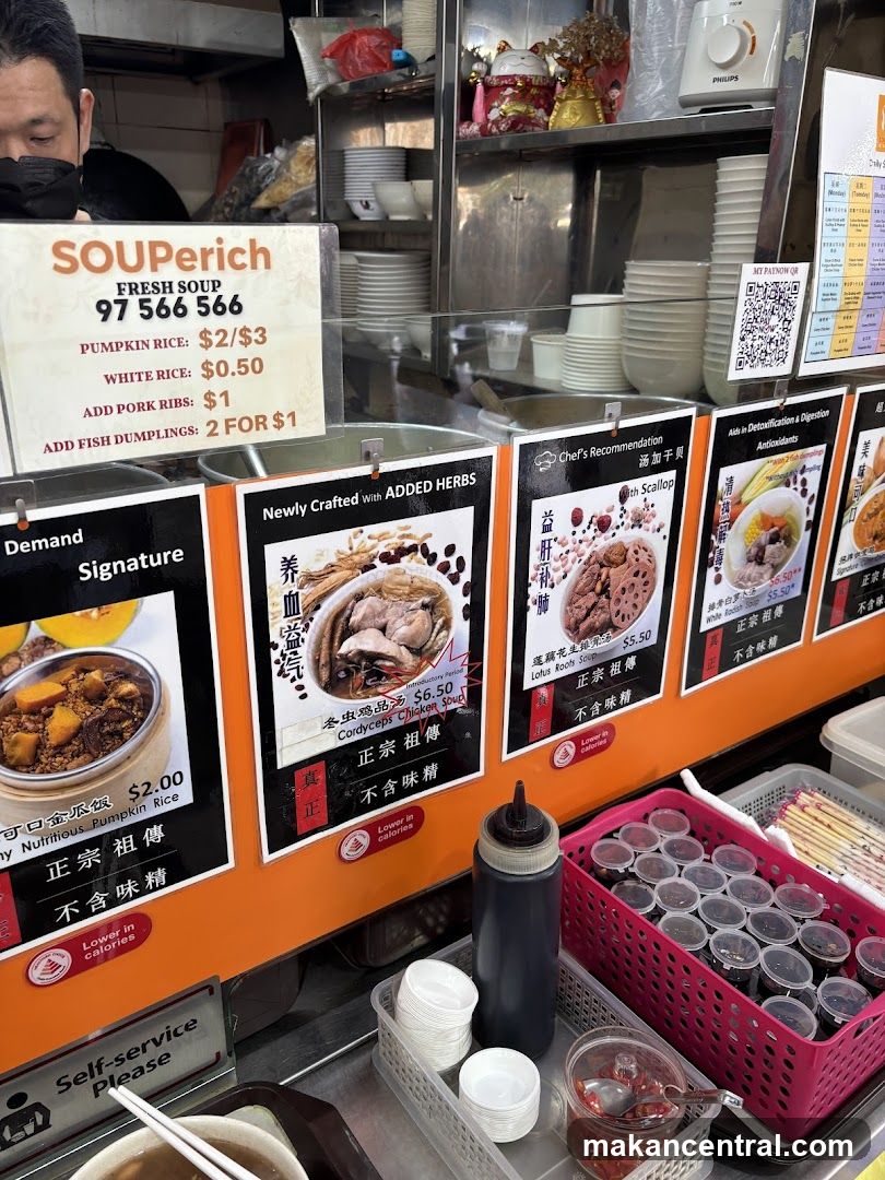 Souperich Fresh Soup stall interior