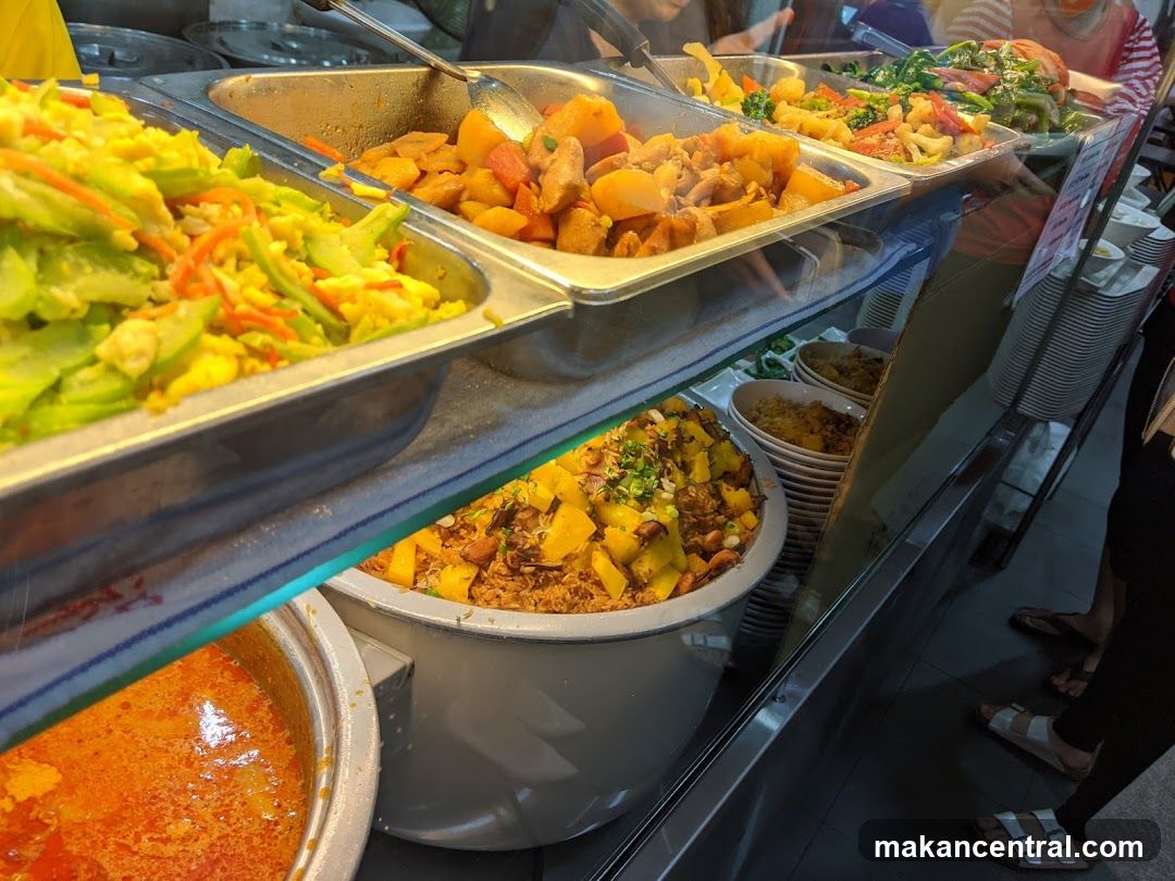 Food display at a buffet restaurant