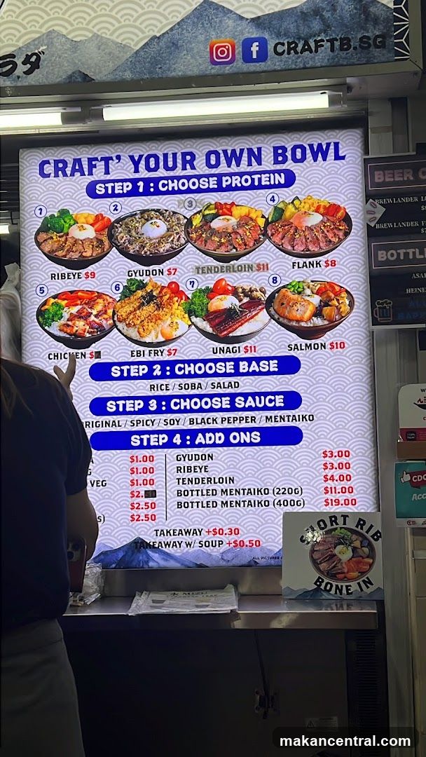 Craft Your Own Bowl Menu